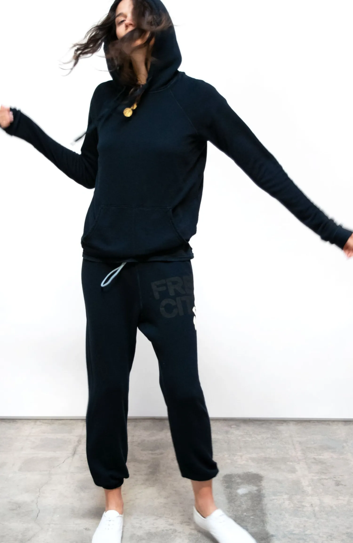 Outlet FREECITY SUPERFLUFF LUX OG SWEATPANT DeepspaceCream