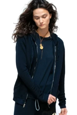 Shop FREECITY SUPERFLUFF LUX ZIP HOODIE DeepspaceCream