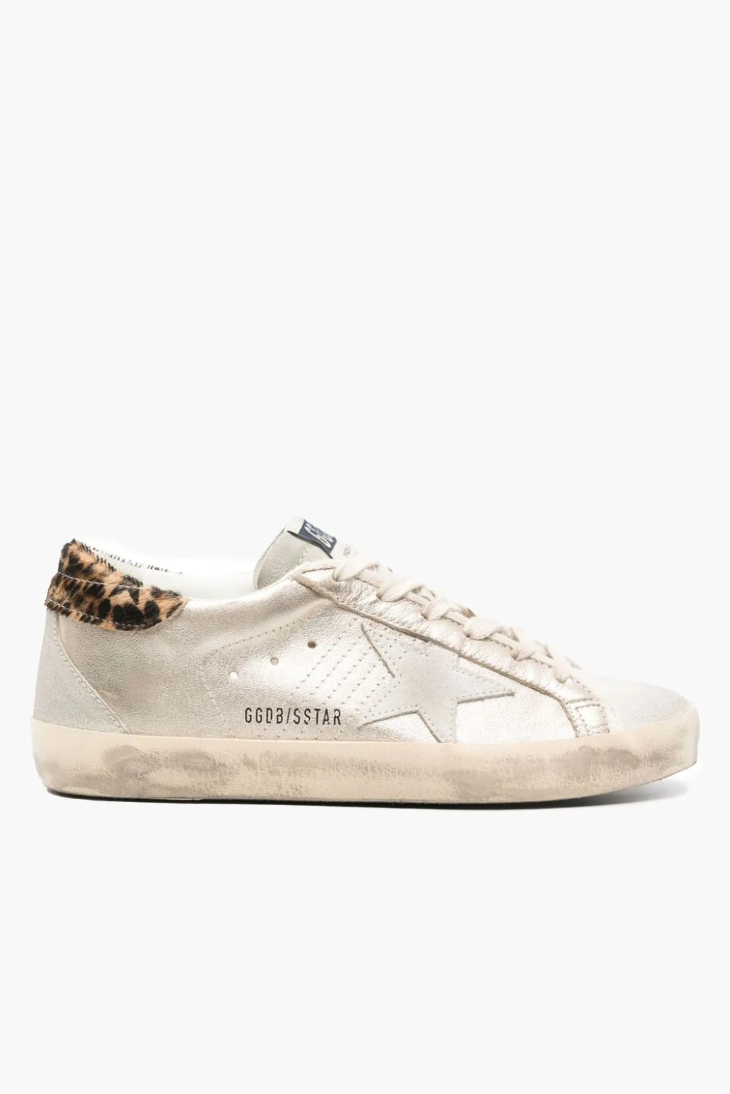 Outlet GOLDEN GOOSE SUPERSTAR SNEAKER Platinum/Ice/Beige/Brown/Leo