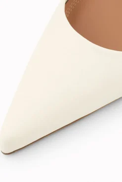 Sale NEOUS TANGRA LEATHER SUEDE SLINGBACK Cream/Black
