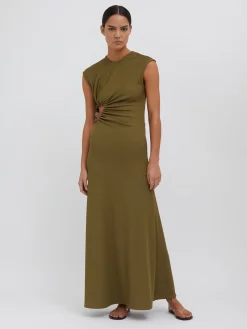 Sale CHRISTOPHER ESBER TRI CRYSTAL STONE TANK DRESS Olive