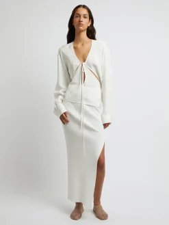 Online CHRISTOPHER ESBER TRIQUETRA FRONT TIE SHIRT White