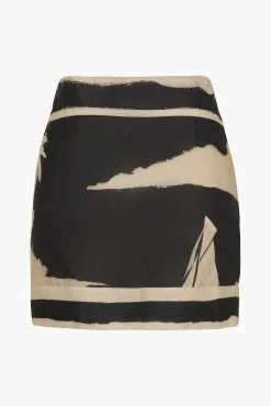 Shop JOHANNA ORTIZ VELEREANDO ANDO WRAP SKIRT SailboatsEcru/Black