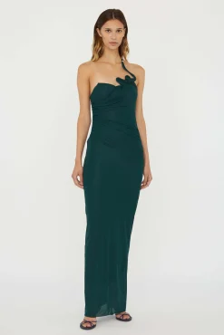 Cheap CHRISTOPHER ESBER VENUS SINGLE STRAP CAMI DRESS Evergreen