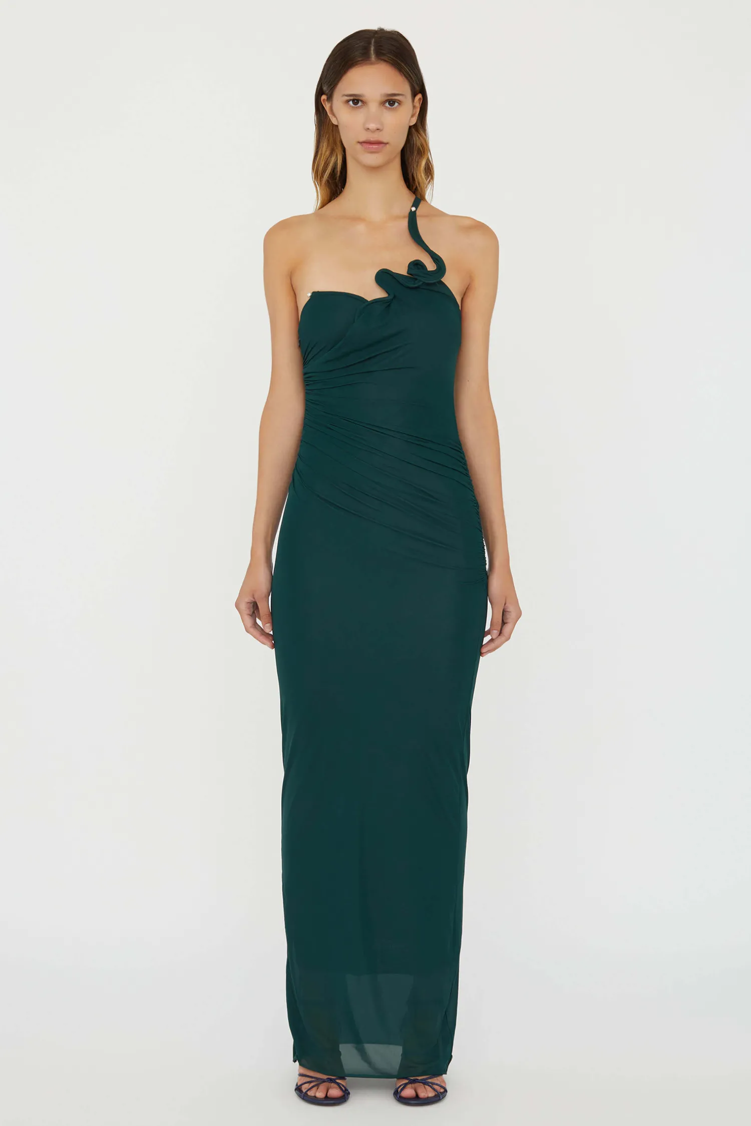 Cheap CHRISTOPHER ESBER VENUS SINGLE STRAP CAMI DRESS Evergreen