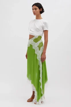 Best CHRISTOPHER ESBER VERVE TWISTED TEE DRESS Verde/White