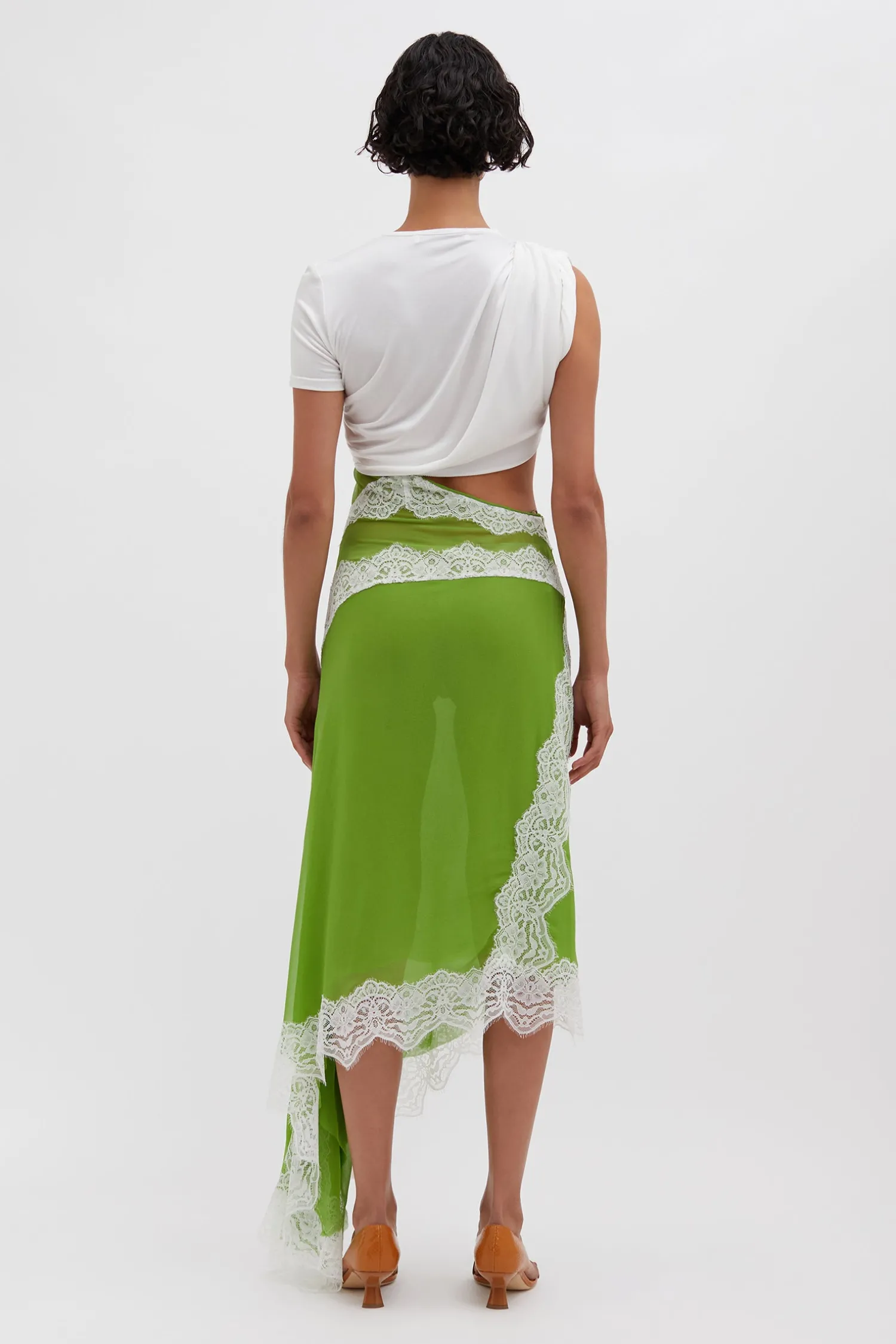 Best CHRISTOPHER ESBER VERVE TWISTED TEE DRESS Verde/White