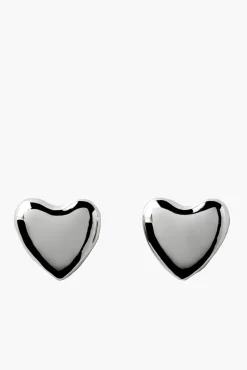 Best ANNIKA INEZ VOLUPTUOUS HEART EARRINGS - LARGE Silver