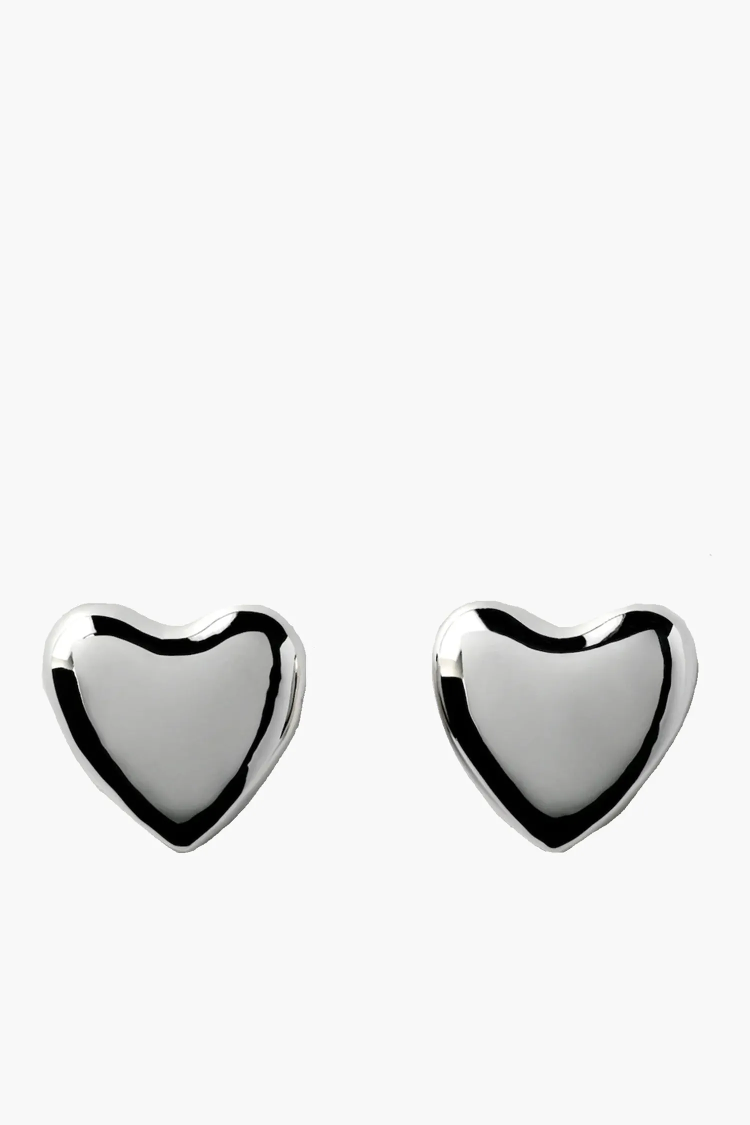Best ANNIKA INEZ VOLUPTUOUS HEART EARRINGS - LARGE Silver