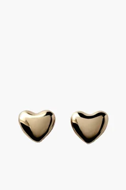 Store ANNIKA INEZ VOLUPTUOUS HEART STUDS - SMALL Gold