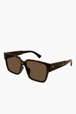 Clearance BOTTEGA VENETA WIDE FRAME SUNGLASSES Havana