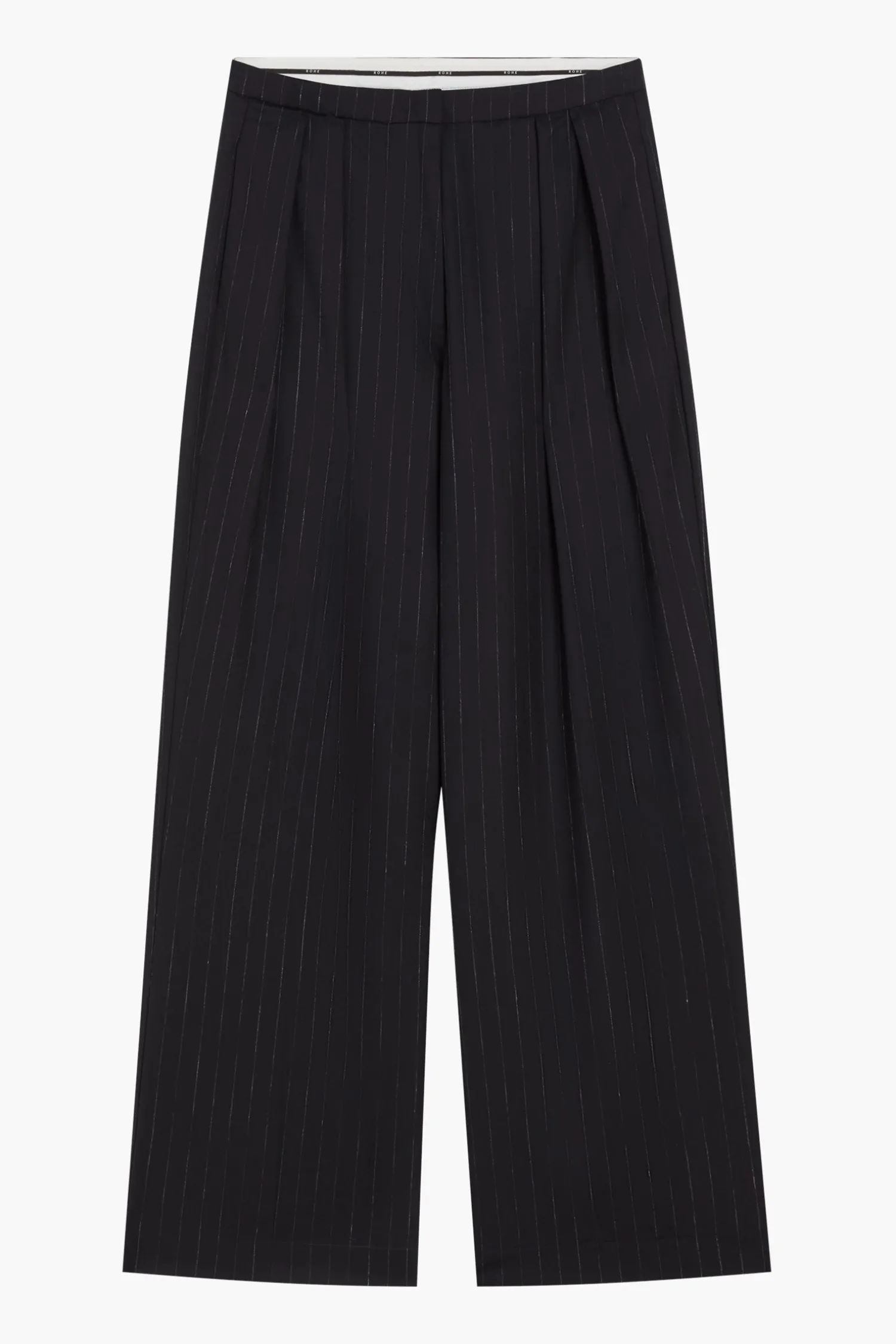 Flash Sale RÓHE WIDE LEG PINSTRIPE TROUSERS Black/GreyStripe