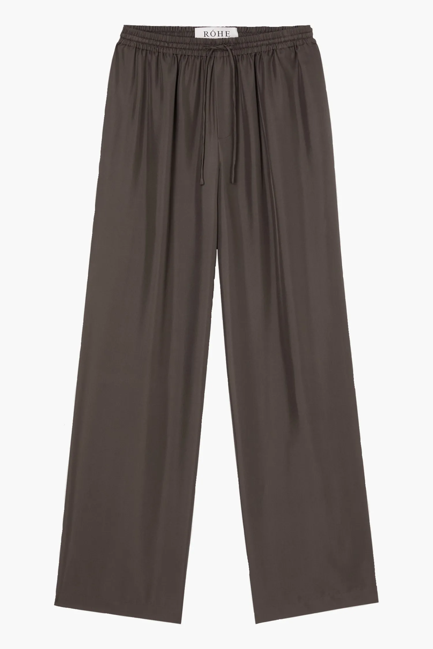 Fashion RÓHE WIDE LEG SILK TROUSERS Earth