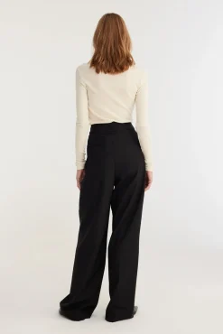 Best RÓHE WIDE LEG TAILORED TROUSERS Noir