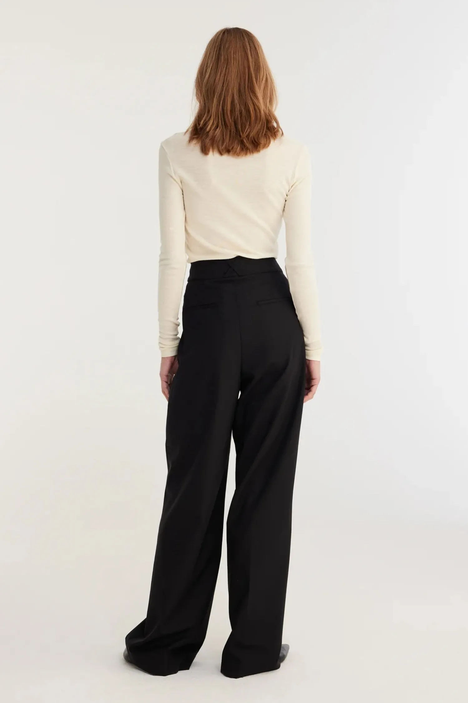Best RÓHE WIDE LEG TAILORED TROUSERS Noir