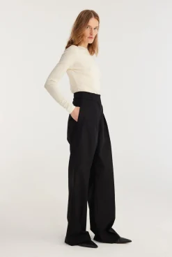 Best RÓHE WIDE LEG TAILORED TROUSERS Noir