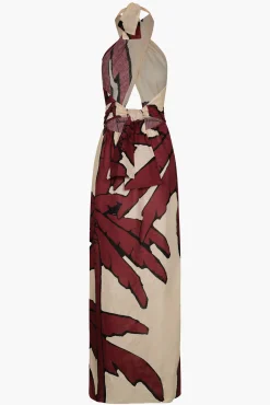 Best Sale JOHANNA ORTIZ WONDERS OF THE SEA MAXI DRESS Ecru/Red/Black