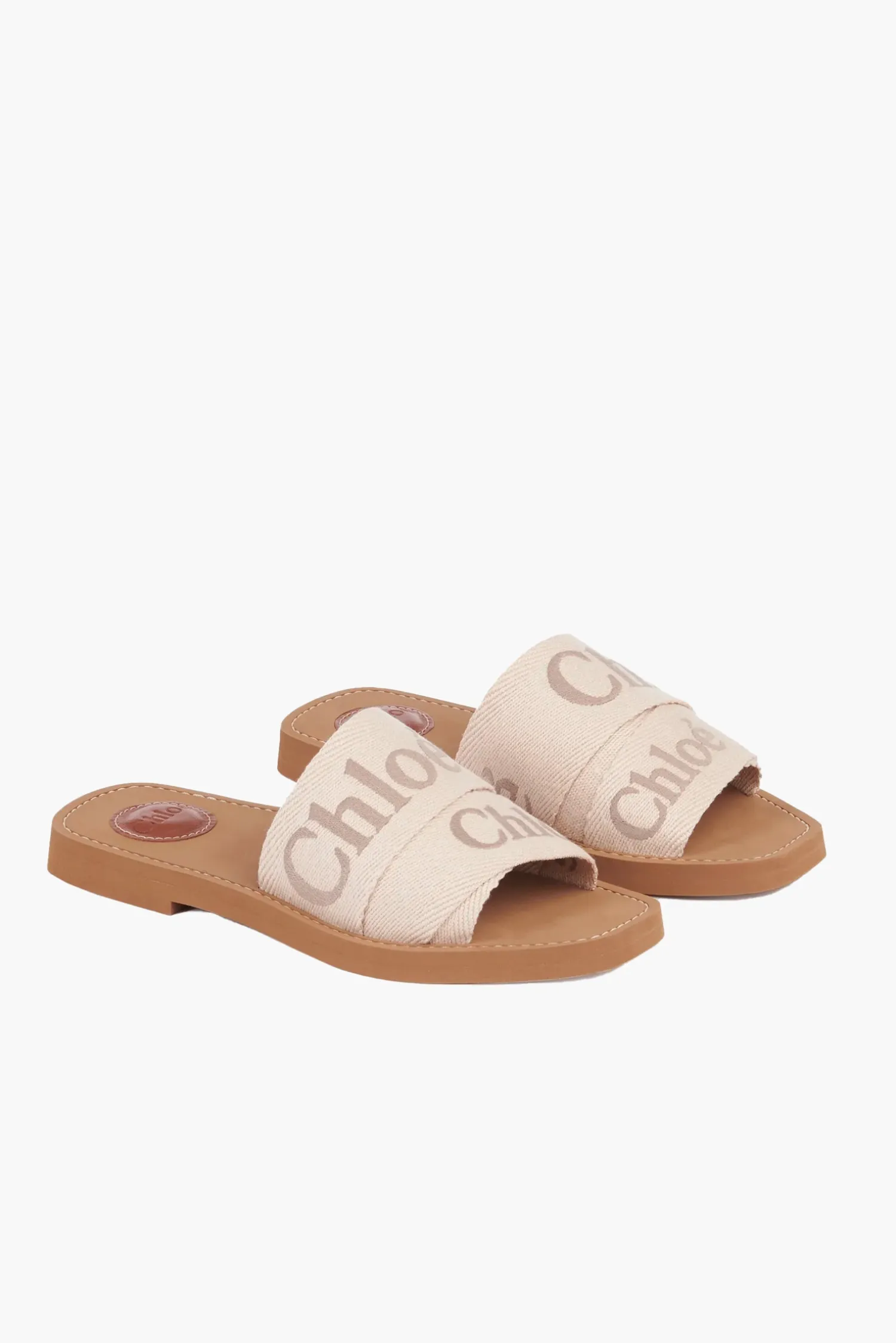 Flash Sale CHLOÉ WOODY FLAT MULE BlushyBeige