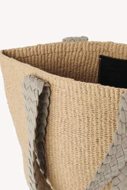New CHLOÉ WOODY LARGE BASKET PastelGrey