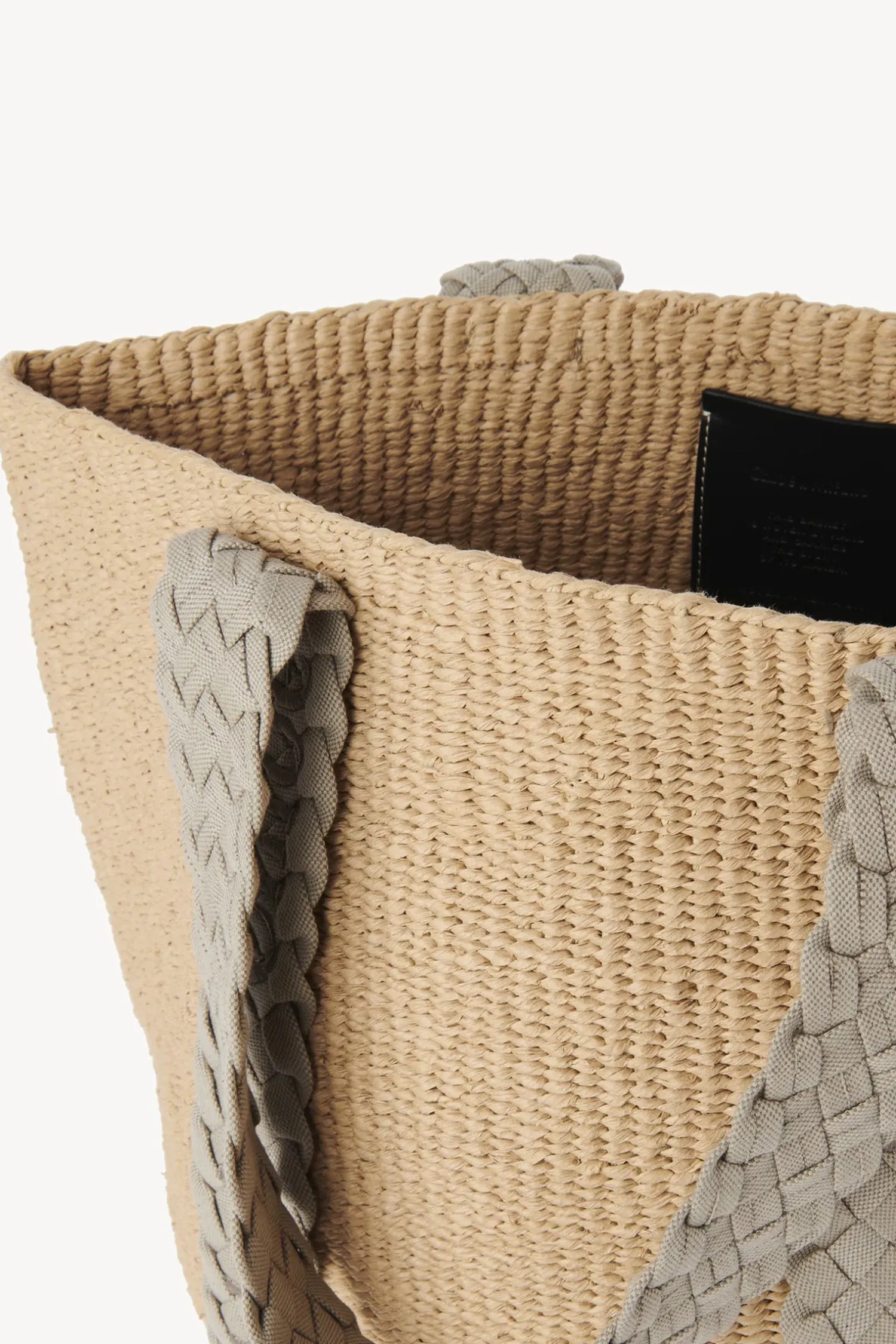 New CHLOÉ WOODY LARGE BASKET PastelGrey