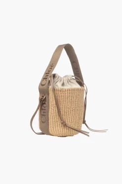 Shop CHLOÉ WOODY SMALL BASKET DarkNut