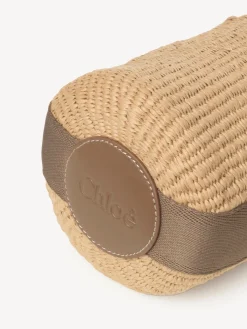 Shop CHLOÉ WOODY SMALL BASKET DarkNut